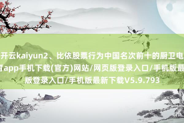 开云kaiyun2、比依股票行为中国名次前十的厨卫电器企业-kai云体育app手机下载(官方)网站/网页版登录入口/手机版最新下载V5.9.793