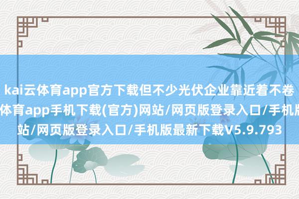 kai云体育app官方下载但不少光伏企业靠近着不卷就淘汰的处境-kai云体育app手机下载(官方)网站/网页版登录入口/手机版最新下载V5.9.793