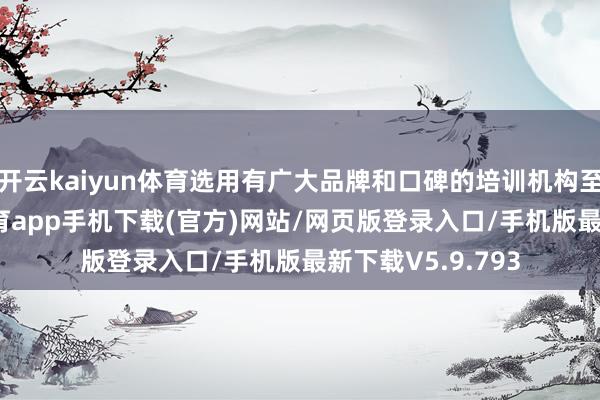 开云kaiyun体育选用有广大品牌和口碑的培训机构至关进军-kai云体育app手机下载(官方)网站/网页版登录入口/手机版最新下载V5.9.793