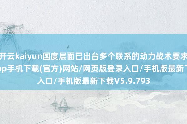 开云kaiyun国度层面已出台多个联系的动力战术要求-kai云体育app手机下载(官方)网站/网页版登录入口/手机版最新下载V5.9.793