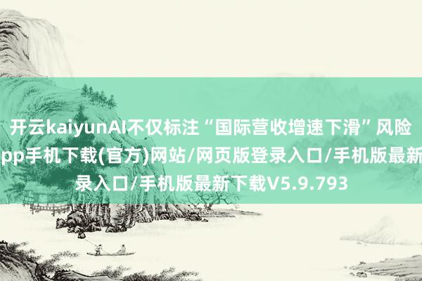 开云kaiyunAI不仅标注“国际营收增速下滑”风险点-kai云体育app手机下载(官方)网站/网页版登录入口/手机版最新下载V5.9.793