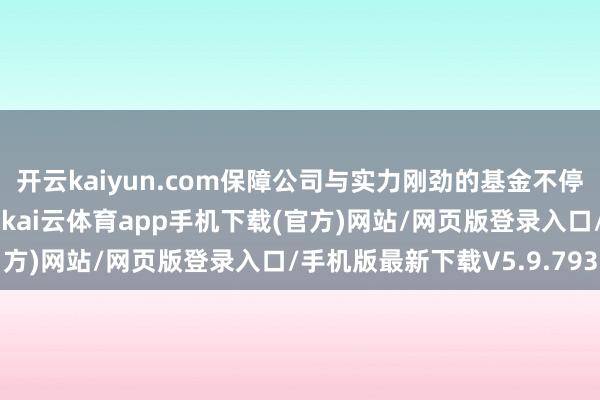 开云kaiyun.com保障公司与实力刚劲的基金不停公司相助进行资产确立-kai云体育app手机下载(官方)网站/网页版登录入口/手机版最新下载V5.9.793