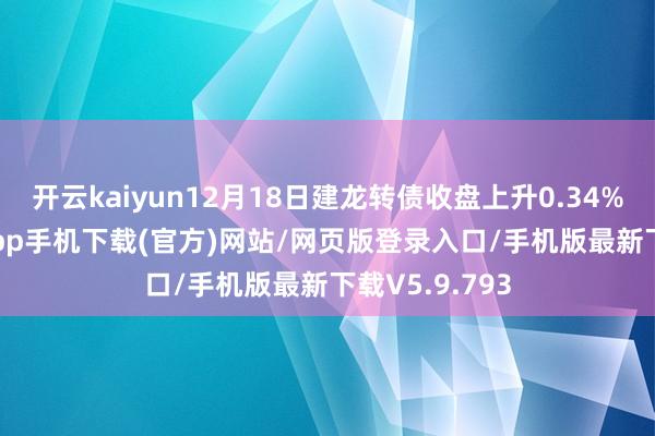 开云kaiyun12月18日建龙转债收盘上升0.34%-kai云体育app手机下载(官方)网站/网页版登录入口/手机版最新下载V5.9.793