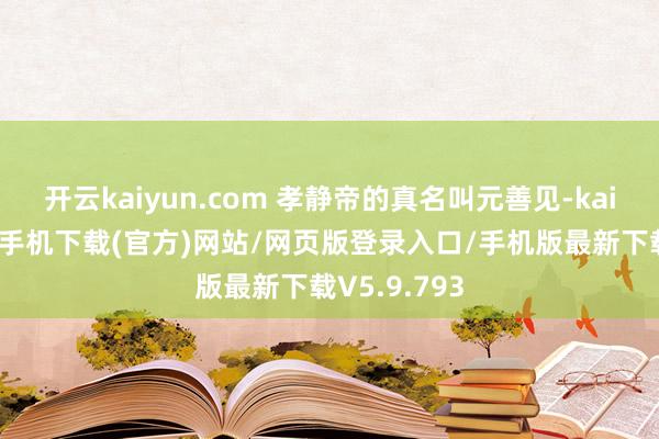 开云kaiyun.com 孝静帝的真名叫元善见-kai云体育app手机下载(官方)网站/网页版登录入口/手机版最新下载V5.9.793